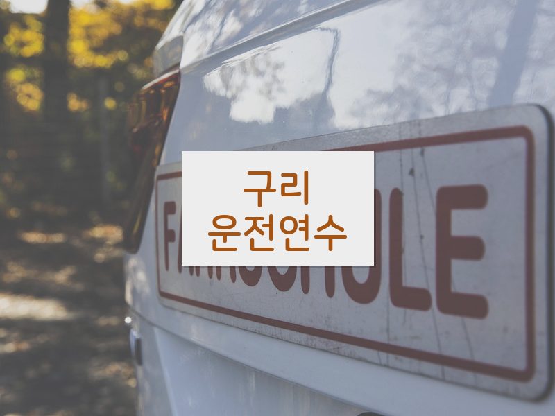 구리운전연수 후기