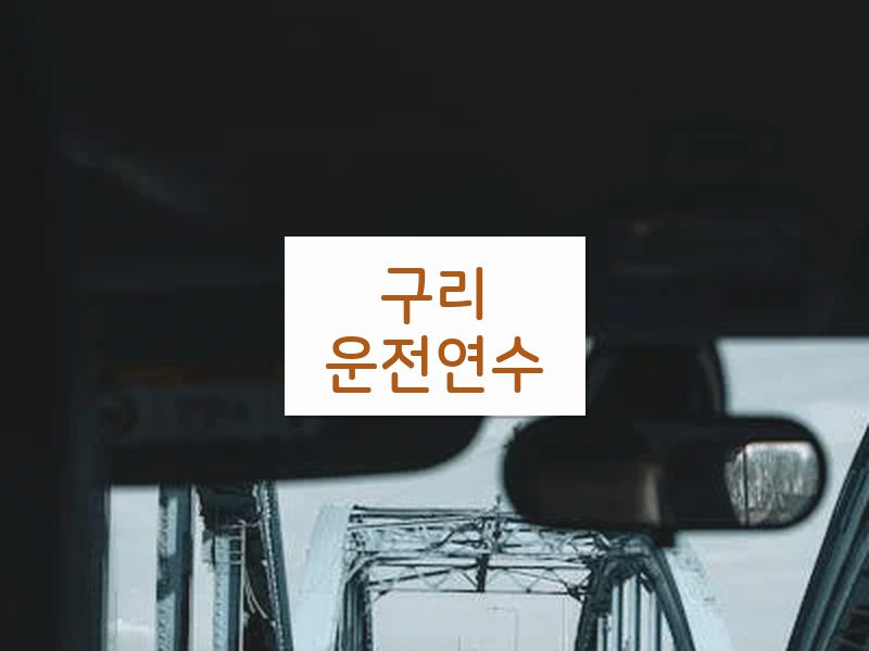 구리운전연수 후기