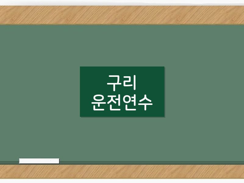 구리운전연수 후기