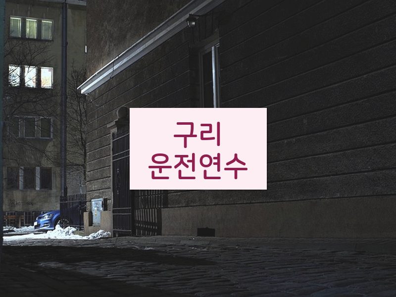 구리운전연수 후기