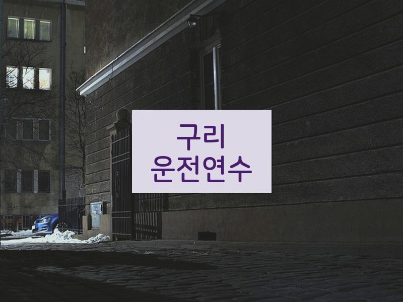 구리운전연수 후기