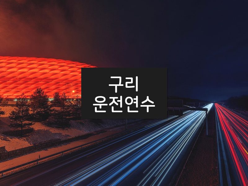 구리운전연수 후기