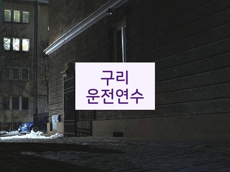 구리운전연수 후기