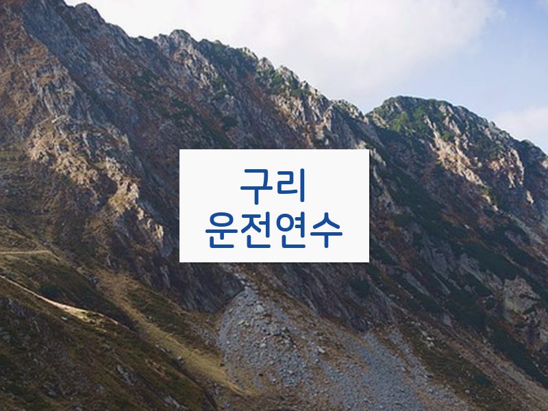 구리운전연수 후기