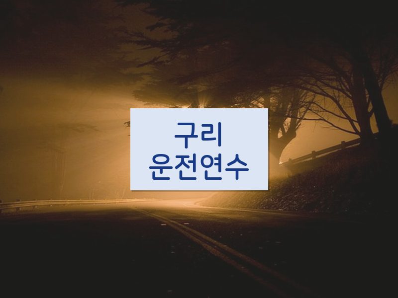 구리운전연수 후기