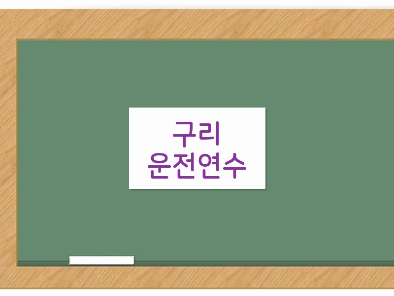 구리운전연수 후기