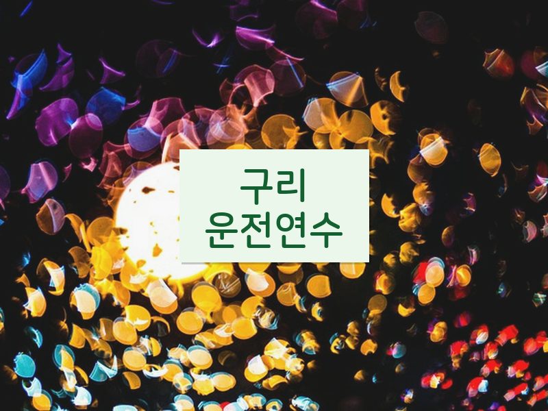 구리운전연수 후기