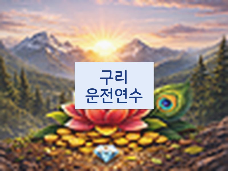 구리운전연수 후기