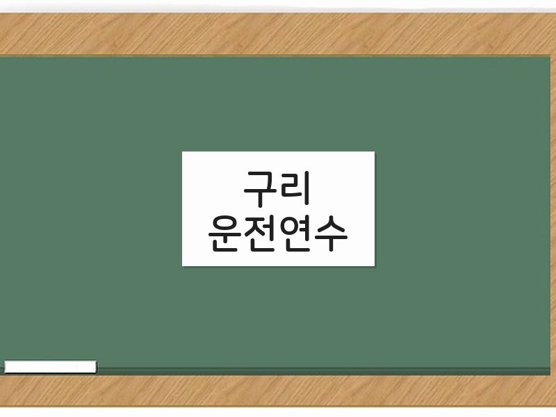 구리운전연수 후기
