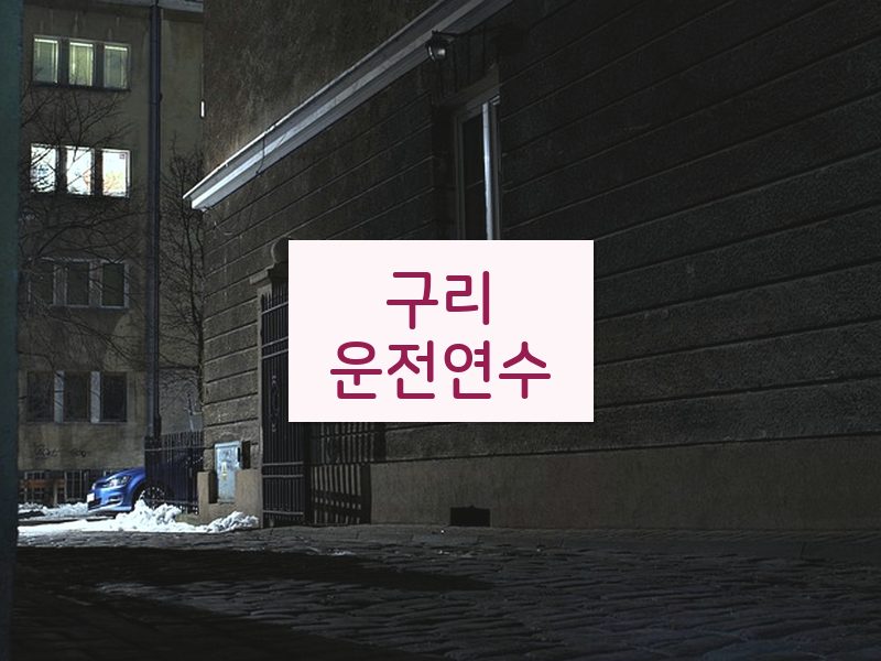구리운전연수 후기