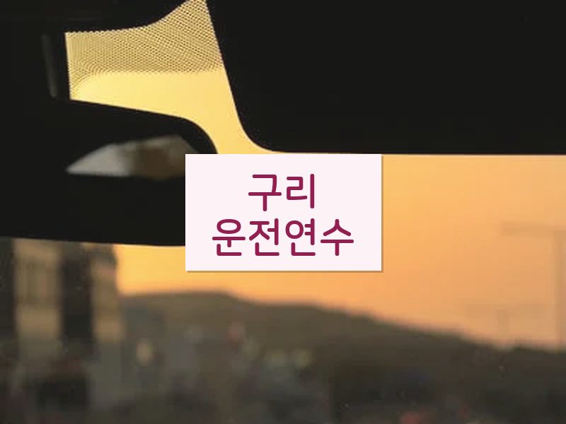 구리운전연수 후기
