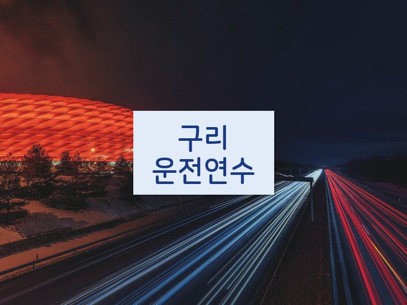 구리운전연수 후기