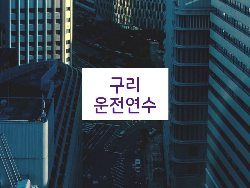 구리운전연수 후기