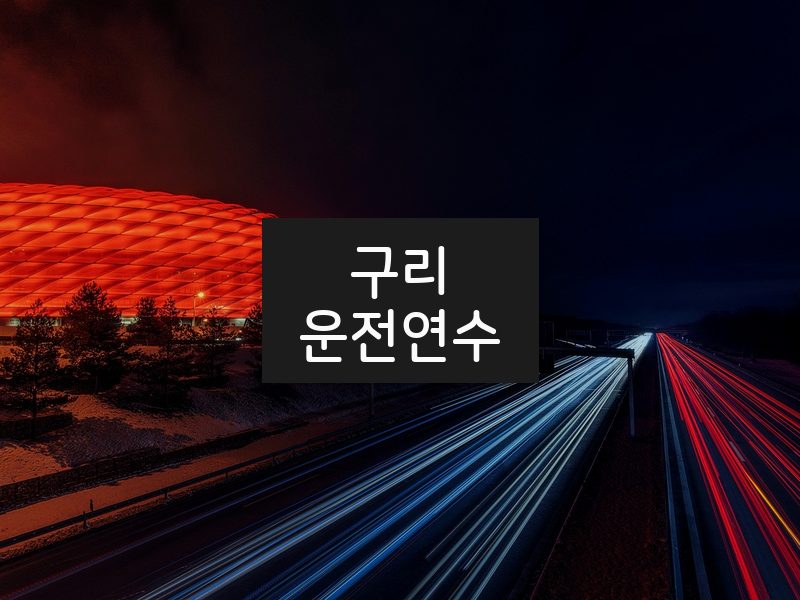 구리운전연수 후기