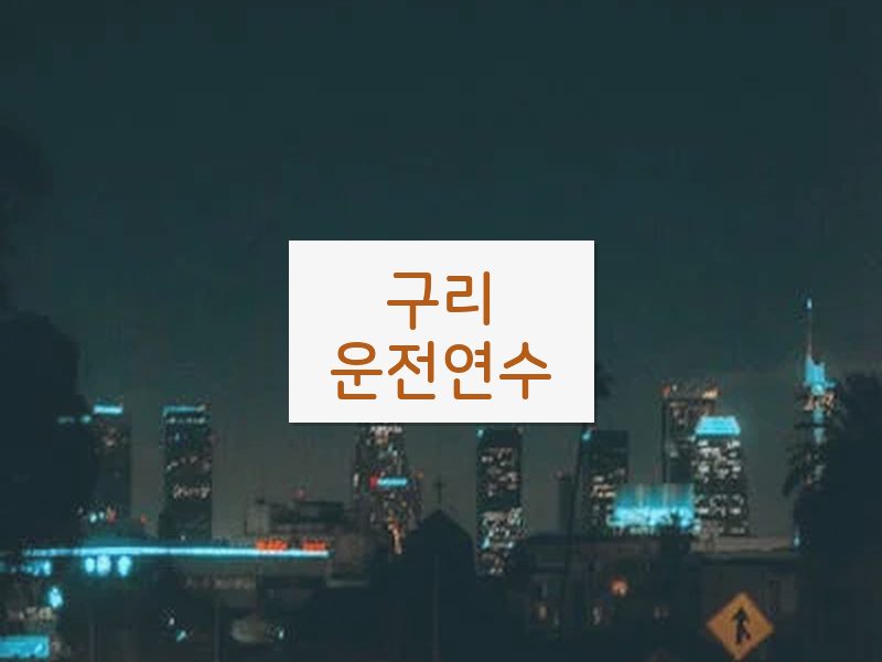 구리운전연수 후기