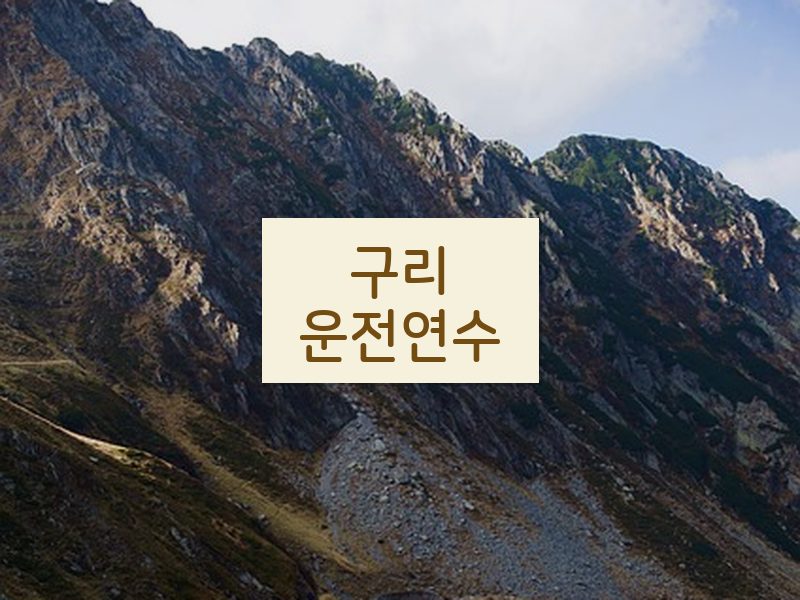 구리운전연수 후기