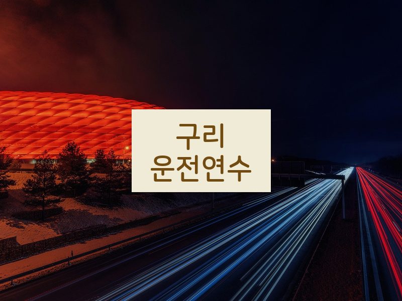구리운전연수 후기