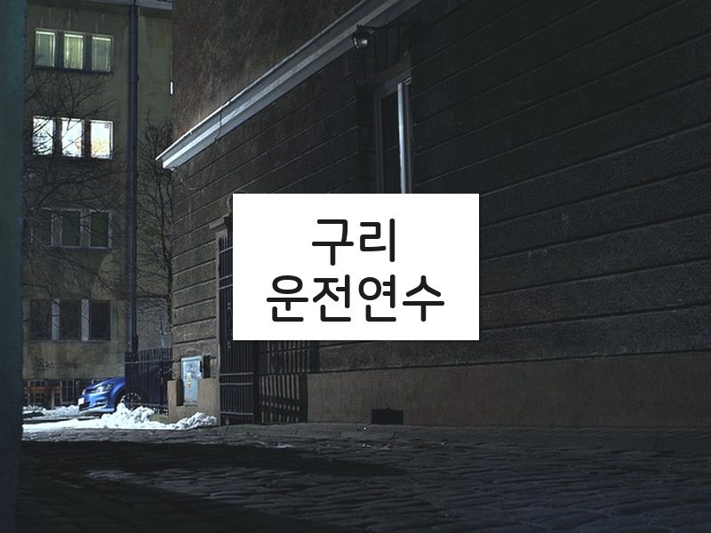 구리운전연수 후기