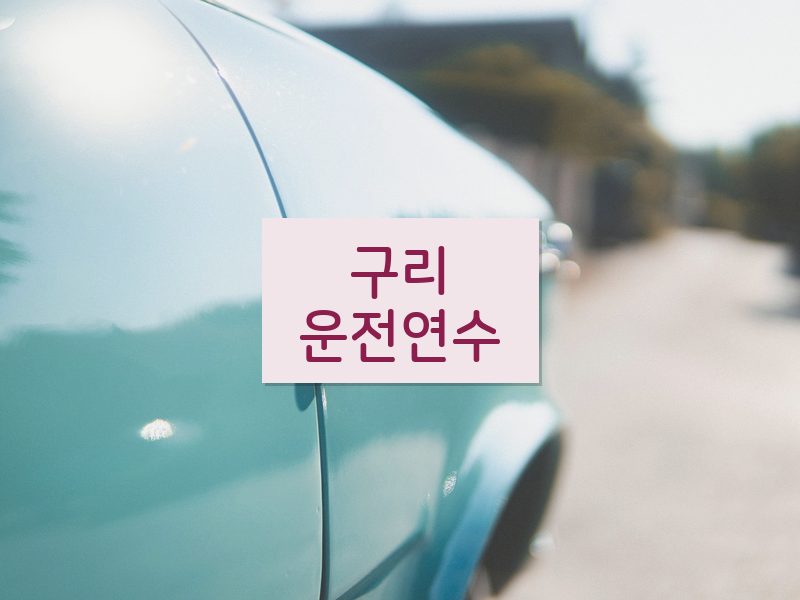 구리운전연수 후기